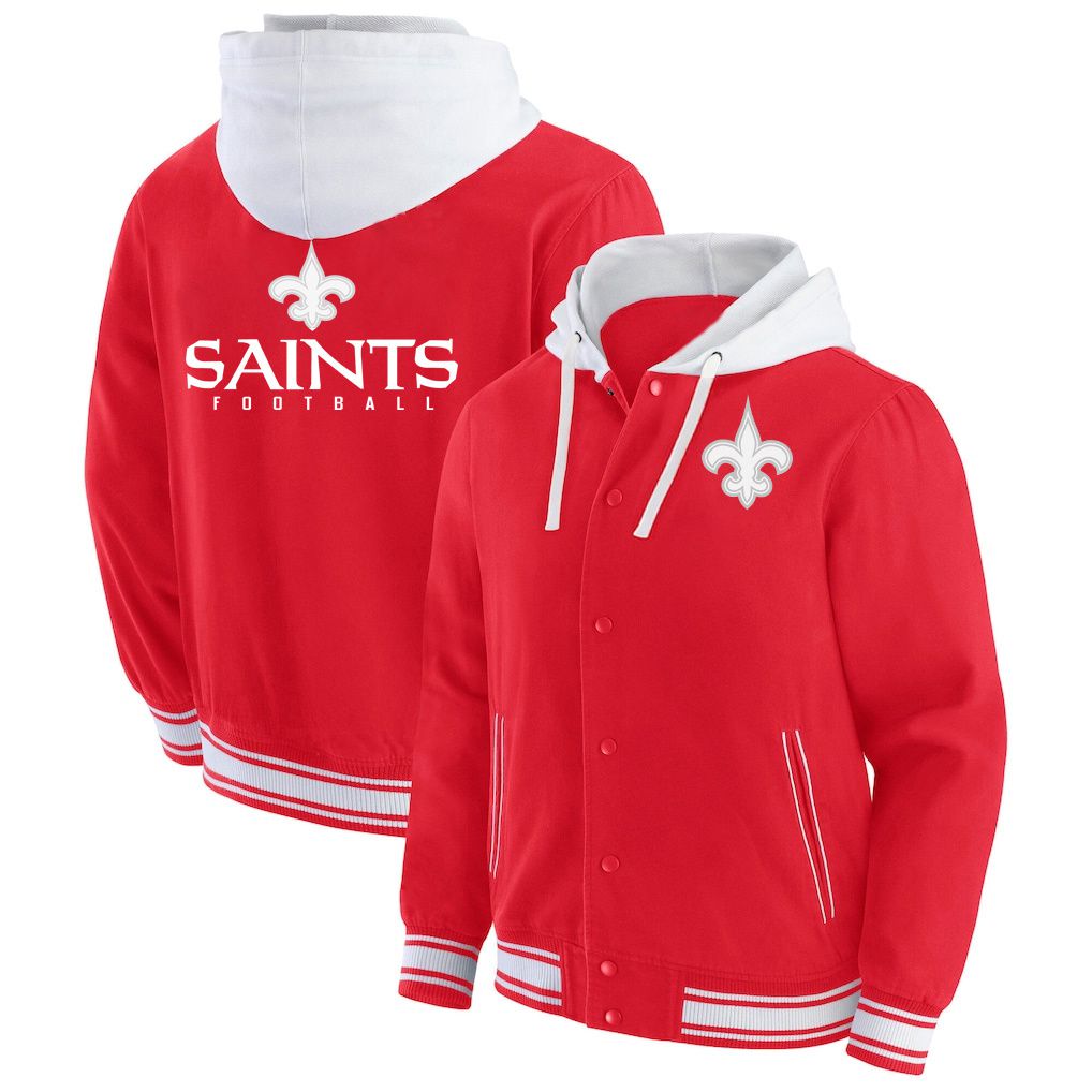 Men 2026 NFL New Orleans Saints  jacket hoodie Red 012->new orleans saints->NFL Jersey